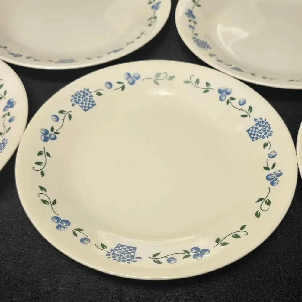Corelle Blueberry Bouquet Bread & Butter Dessert Plates Set of 6